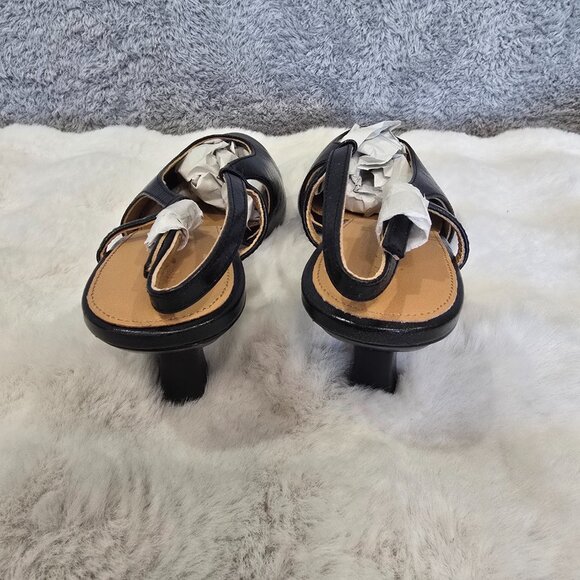 Madewell The Debbie Pump Black Leather Slingback Heels Size 10, 11 NEW NO289 - Picture 5 of 11